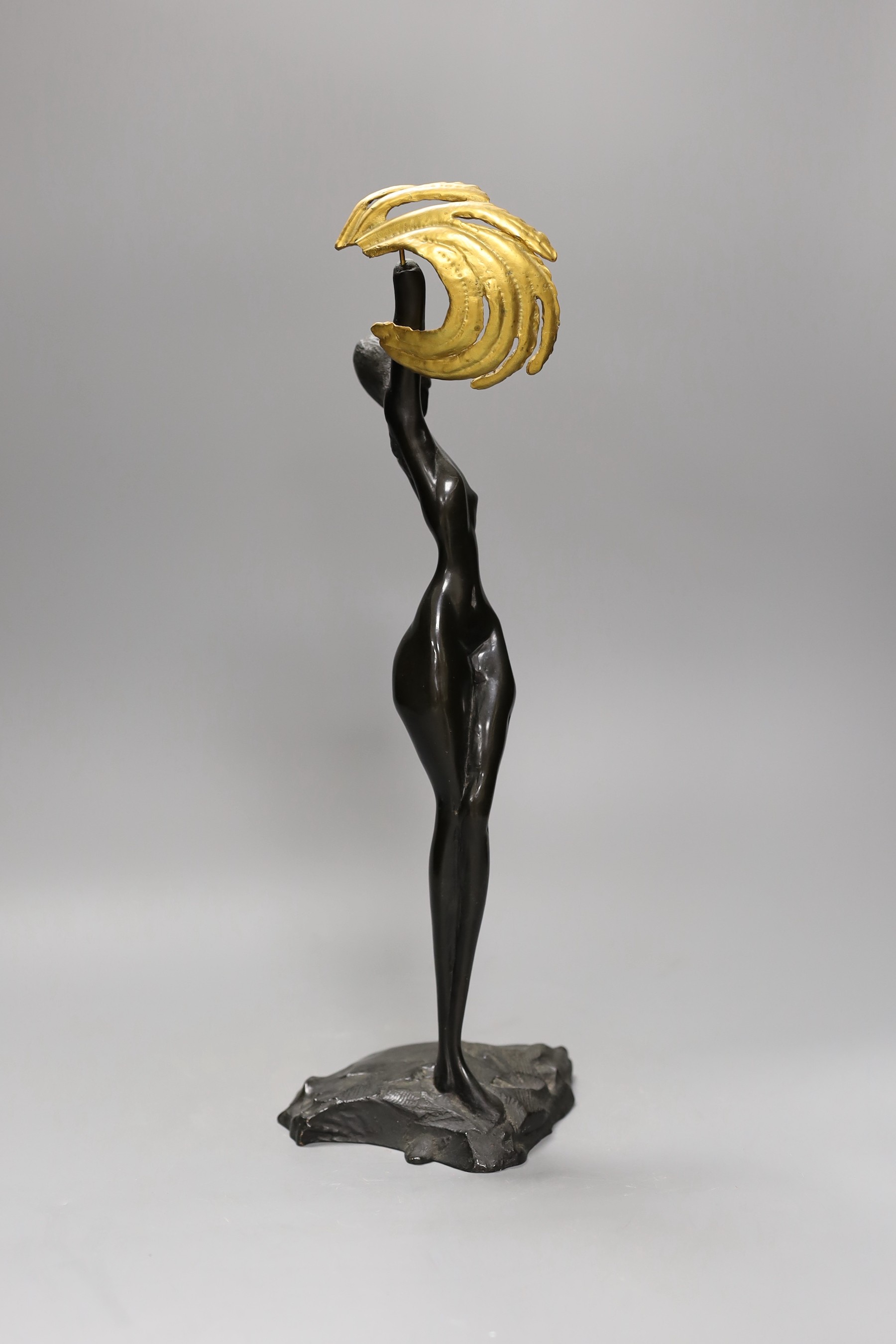 An Ernst Fuchs bronze for Euro Art 'Daphne', circa 1973, no 0805, 39cm tall